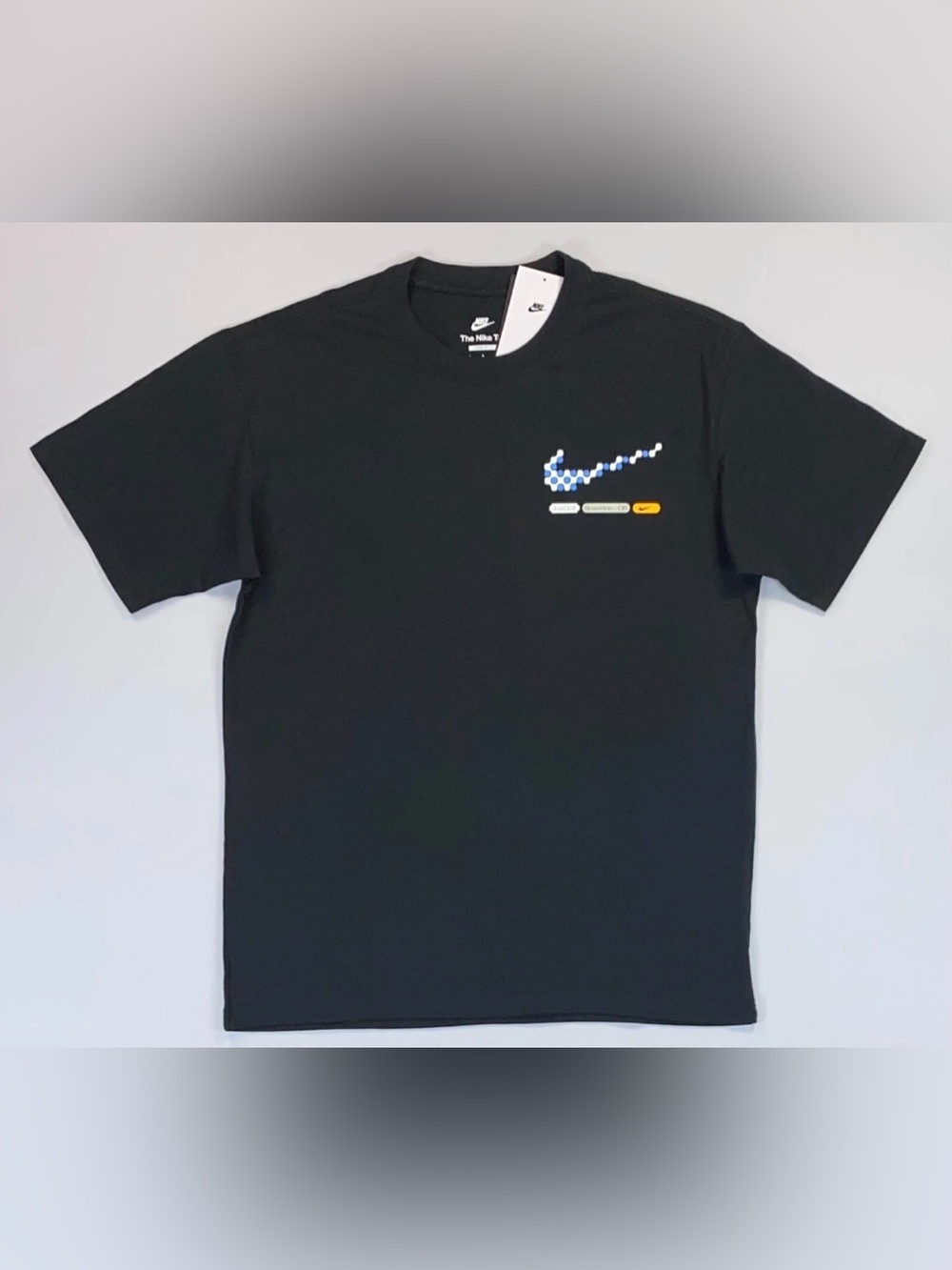 Nike “Air will Take You There” Tee with Blue Dot Swoosh and Yellow Accent
